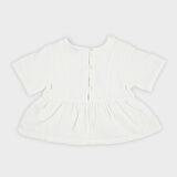 Kız Çocuk Nakış Detaylı Sweatshirt Ekru