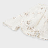 Kız Çocuk Çıtır Desenli Etek Ekru