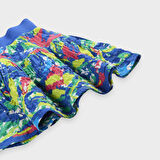 Kız Çocuk Çok Renkli Desenli Etek Saks