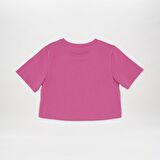 Panço Kız Çocuk Cep Detaylı T-Shirt Fuşya
