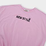 Kız Çocuk Baskı Detaylı T-Shirt Pembe