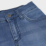 Erkek Çocuk Yıkamalı Denim Şort Lacivert