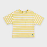 Erkek Çocuk Çizgili T-Shirt Sarı