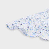 Kız Çocuk Çiçek Desenli Elbise Mavi