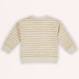 Erkek Çocuk Çizgi Desenli Sweatshirt Bej