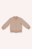 Kız Çocuk Kedi Kapitoneli Fermuarlı Sweatshirt 