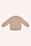 Kız Çocuk Kedi Kapitoneli Fermuarlı Sweatshirt 