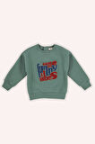Erkek Çocuk Nakışlı Sweatshirt Yeşil