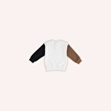 Erkek Çocuk Baskılı Sweatshirt Ekru