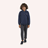 Erkek Çocuk Yakalı Sweatshirt Lacivert