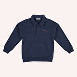 Erkek Çocuk Yakalı Sweatshirt Lacivert