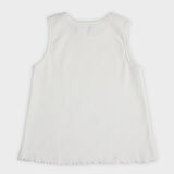 Kız Çocuk Metal Aksesuarlı Atlet Ekru