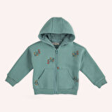 Kız Çocuk Fermuarlı Sweatshirt      