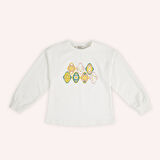 Kız Çocuk Baskılı T-Shirt Sarı