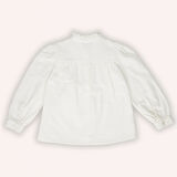 Kız Çocuk Düğmeli Gömlek Ekru
