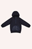 Erkek Çocuk Kapüşonlu Sweatshirt Lacivert