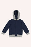 Erkek Çocuk Kapşonlu Sweatshirt Lacivert