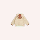 Kız Çocuk Tilki Kulaklı Peluş Sweatshirt Bej