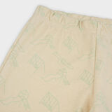 Erkek Çocuk Karanlıkta Parlayan Baskılı 3'lü Set Pijama Takımı Bej