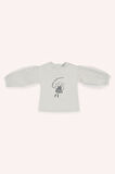 Kız Çocuk Baskı Detaylı Sweatshirt Ekru