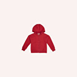 Kız Çocuk Kapşonlu Sweatshirt Kırmızı