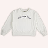 Kız Çocuk Nakış Detaylı Sweatshirt Ekru