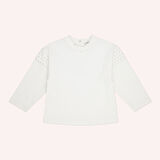 Kız Çocuk Uzun Kollu T-Shirt Gri-Melanj