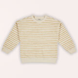 Erkek Çocuk Çizgi Desenli Sweatshirt Açık Haki