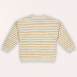 Erkek Çocuk Çizgi Desenli Sweatshirt Açık Haki