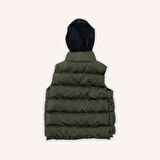 Erkek Çocuk Kapüşonlu Yelek Haki