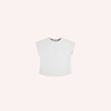 Kız Çocuk Baskı Detaylı T-Shirt Ekru