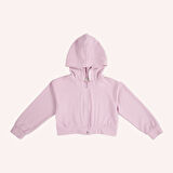 Kız Çocuk Baskı Detaylı Sweatshirt Pembe