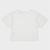 Erkek Çocuk Nakış Detaylı T-Shirt Sarı