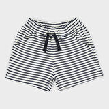 Erkek Çocuk Çizgili Örme Şort Lacivert