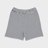 Erkek Çocuk Çizgili Örme Şort Lacivert