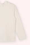 Kız Çocuk Yumuşak Dokulu Uzun Kollu T-Shirt Ekru