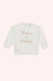 Kız Çocuk Nakış Detaylı Sweatshirt Ekru