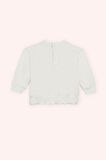 Kız Çocuk Nakış Detaylı Sweatshirt Ekru