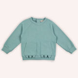 Erkek Çocuk İki Cepli Sweatshirt Haki