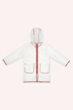 Kız Çocuk Kapüşonlu Yağmurluk Beyaz