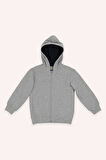 Erkek Çocuk Fermuarlı Sweatshirt Lila