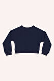 Kız Çocuk Sweatshirt Bej-Melanj