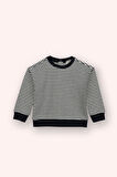 Erkek Çocuk Çizgili Sweatshirt Lacivert
