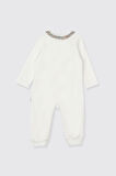 Kız Çocuk Biye Detaylı Tulum Beyaz