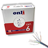Onli 23AWG UTP CAT6 Network Kablosu Şeffaf 100Mt Yerli Üretim