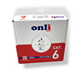 Onli 23AWG UTP CAT6 Network Kablosu Şeffaf 100Mt Yerli Üretim
