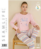 Seamlife Kadın Kışlık Termal Uzun Kollu Pijama Takımı