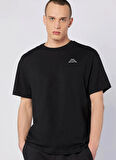 Kappa 351Z2WW-005 LOGO CAFFA Siyah Yuvarlak Yaka Regular Fit Düz Erkek T-Shirt