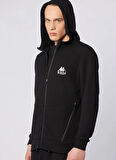 Kappa 382554W-005 FABIO FULL ZIP Siyah Normal Düz Erkek Zip Ceket