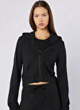 Kappa 382639W-005 LEDA FULL ZIP Siyah Normal Düz Kadın Zip Ceket